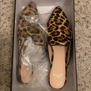 J Crew Leopard Mules